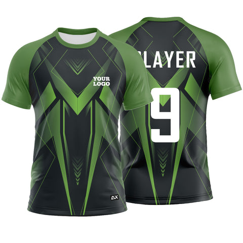 Customized Roaring Lions with Fierce Competitors Men's Wear "Pachi Green with Black Dynamic Sports Jersey" - Performance Edition