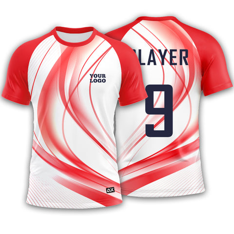 Customized Soaring Above the Rest with Unmatched Stamina "White with Red Diagonal Sports Jersey" - Performance Edition