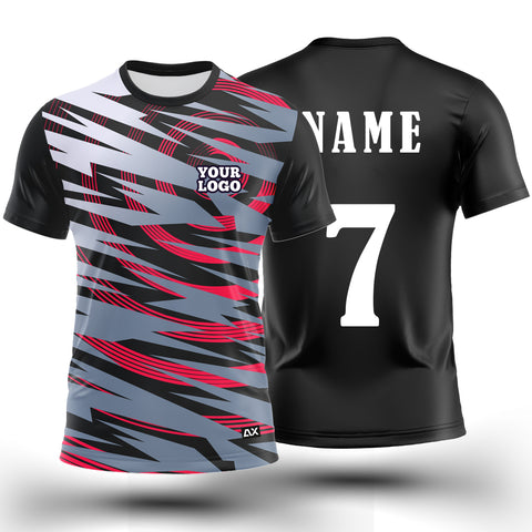 Customized The Black Mamba's Swingman Bite "Black with Grey and Pink Lions Striped Sports Jersey" - Performance Edition