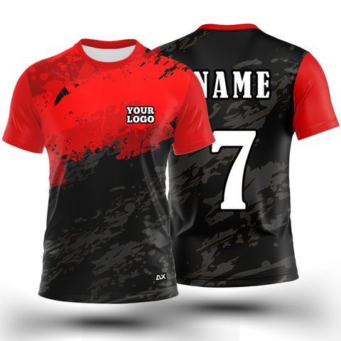 Customized The Silent Assassin and Power of Unity "Black with Grey and Red Droplets Sports Jersey" - Performance Edition