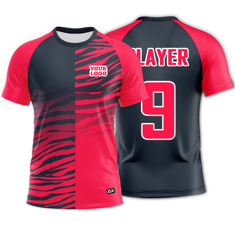 Customized Racing Towards Perfection Elite Men's Wear "Dark Grey with Pink Lions Striped Sports Jersey" - Performance Edition