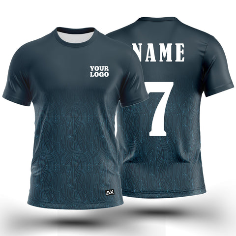 Customized The Pride of the Game Elite Men's wear "Greyish Green with Blue Abstracts Sports Jersey" - Performance Edition