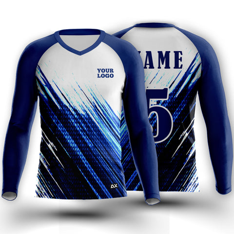 Customized A Tribute to Elite Champion of the Court "Royal Blue with White Strips Sports Jersey" - Performance Edition