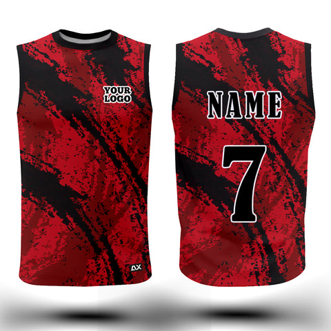 Customized  A History of High-Fashion Men's Wear "Black with Red Abstracts Sports Jersey"- Performance Edition