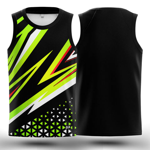 Customized The Energetic Thunder with Striking "Black with Multiple Colour Strips Sports Jersey" - Performance Edition