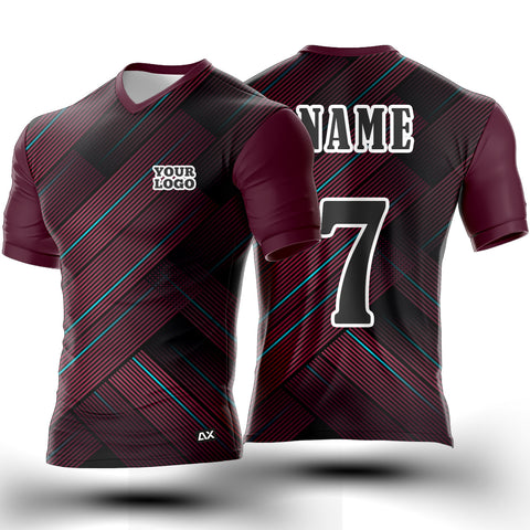 Customized The Luminous Lettering of Legendary Status "Purple, Blue and Maroon Strips Sports Jersey" - Performance Edition