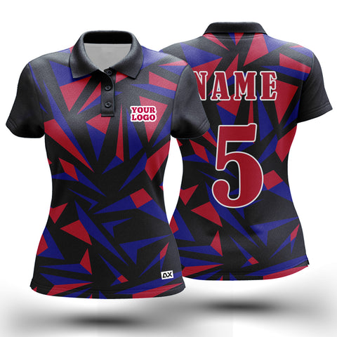 Customized Superior Quality with These Unbeatable Women's Wear "Black with Pink and Navy Blue Abstracts Sports Jersey" - Performance Edition