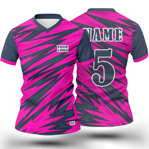 Customized the Illusion of the American Dream Women's Wear "Black with Pink Striped Sports Jersey" - Performance Edition