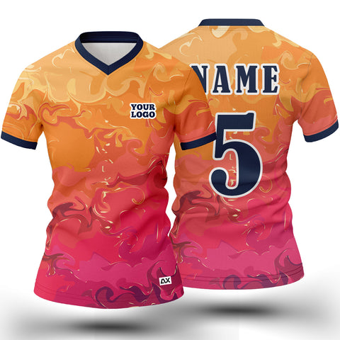 Customized self-discovery and acceptance Quality Wear "Orange, Pink and Yellow Droplets Sports Jersey" - Performance Edition