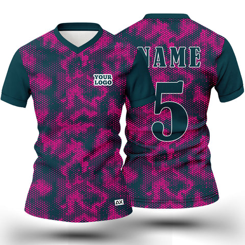 Customized Forging Ahead on the Ice "Black with Pink Droplets Sports Jersey" - Performance Edition