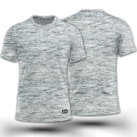 Active Grey Melange Wear Gym Jersey for Men - Knit fabric plain jersey - Performance Edition